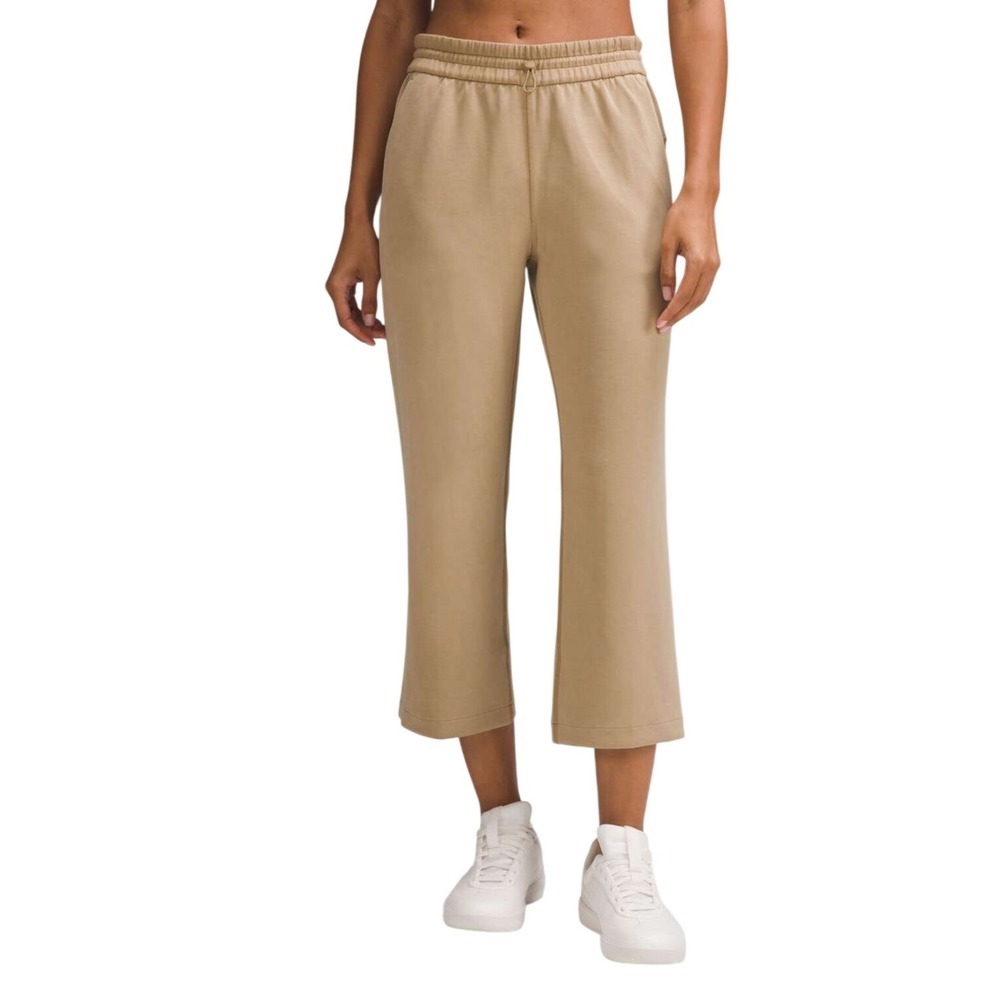 Lululemon Softstreme High-Rise Straight-Leg Cropped Pant, Filbert Tan, Size 10